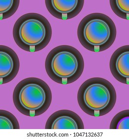 Cup of coffee or tea on background seamless pattern.