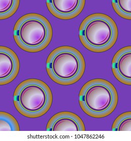 Cup of coffee or tea on background seamless pattern.
