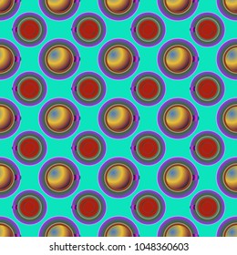 Cup of coffee or tea on background seamless pattern.