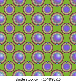 Cup of coffee or tea on background seamless pattern.