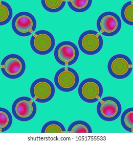 Cup of coffee or tea on background seamless pattern.