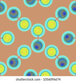 Cup of coffee or tea on background seamless pattern.