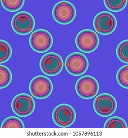 Cup of coffee or tea on background seamless pattern.