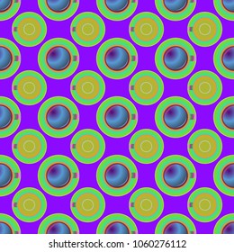 Cup of coffee or tea on background seamless pattern.
