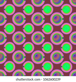 Cup of coffee or tea on background seamless pattern.