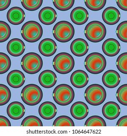 Cup of coffee or tea on background seamless pattern.