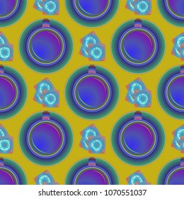 Cup of coffee or tea on background seamless pattern.