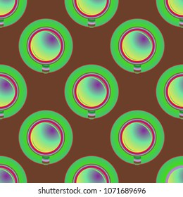 Cup of coffee or tea on background seamless pattern.