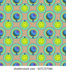 Cup of coffee or tea on background seamless pattern.