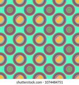 Cup of coffee or tea on background seamless pattern.