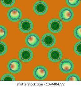 Cup of coffee or tea on background seamless pattern.