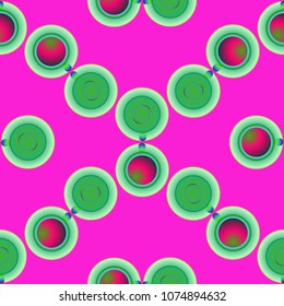 Cup of coffee or tea on background seamless pattern.