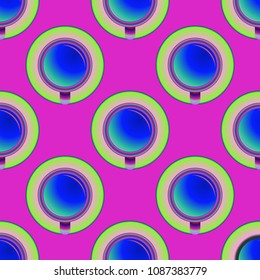 Cup of coffee or tea on background seamless pattern.