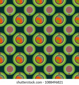 Cup of coffee or tea on background seamless pattern.
