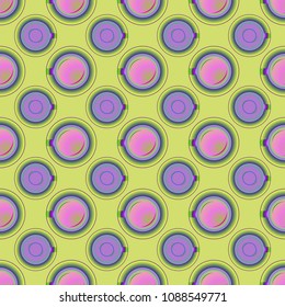 Cup of coffee or tea on background seamless pattern.