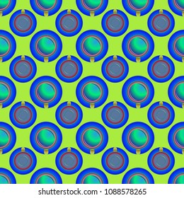 Cup of coffee or tea on background seamless pattern.
