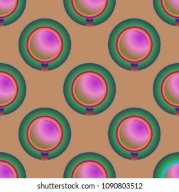 Cup of coffee or tea on background seamless pattern.