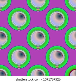 Cup of coffee or tea on background seamless pattern.