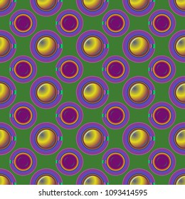 Cup of coffee or tea on background seamless pattern.