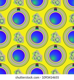 Cup of coffee or tea on background seamless pattern.