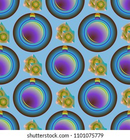 Cup of coffee or tea on background seamless pattern.
