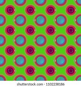 Cup of coffee or tea on background seamless pattern.