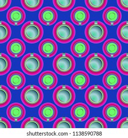 Cup of coffee or tea on background seamless pattern.