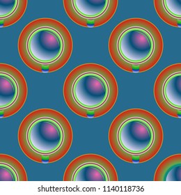 Cup of coffee or tea on background seamless pattern.