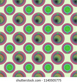 Cup of coffee or tea on background seamless pattern.