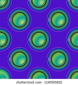 Cup of coffee or tea on background seamless pattern.