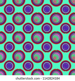 Cup of coffee or tea on background seamless pattern.