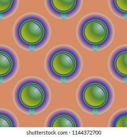 Cup of coffee or tea on background seamless pattern.