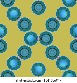 Cup of coffee or tea on background seamless pattern.
