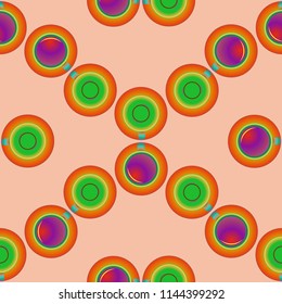 Cup of coffee or tea on background seamless pattern.