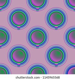 Cup of coffee or tea on background seamless pattern.