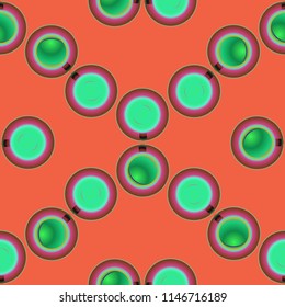 Cup of coffee or tea on background seamless pattern.