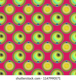 Cup of coffee or tea on background seamless pattern.
