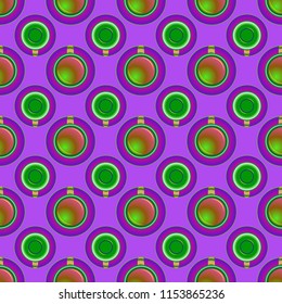 Cup of coffee or tea on background seamless pattern.