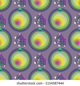 Cup of coffee or tea on background seamless pattern.