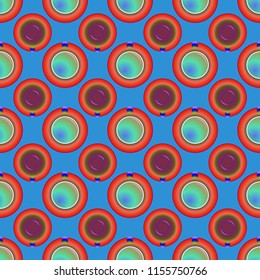 Cup of coffee or tea on background seamless pattern.