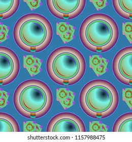 Cup of coffee or tea on background seamless pattern.