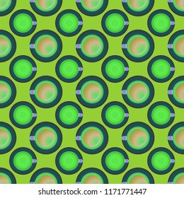 Cup of coffee or tea on background seamless pattern.