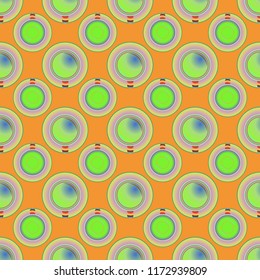Cup of coffee or tea on background seamless pattern.