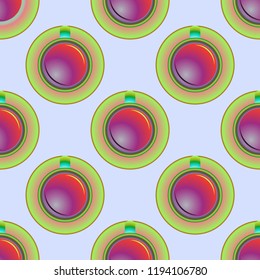 Cup of coffee or tea on background seamless pattern.
