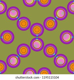 Cup of coffee or tea on background seamless pattern.