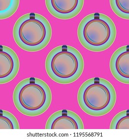 Cup of coffee or tea on background seamless pattern.