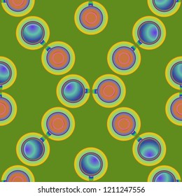 Cup of coffee or tea on background seamless pattern.