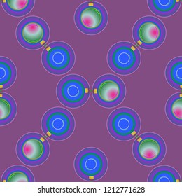 Cup of coffee or tea on background seamless pattern.