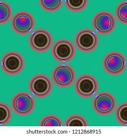 Cup of coffee or tea on background seamless pattern.