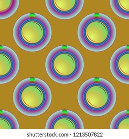 Cup of coffee or tea on background seamless pattern.